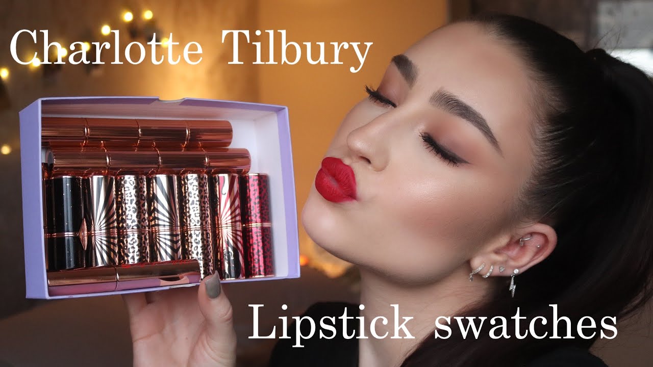 МОЯ КОЛЛЕКЦИЯ ПОМАД CHARLOTTE TILBURY ЧАСТЬ 2 || СВОТЧИ 13 ОТТЕНКОВ