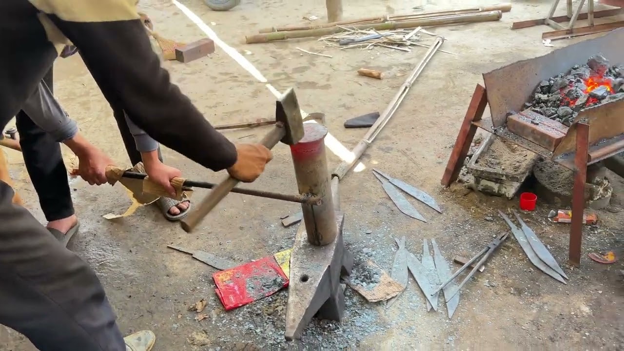 Cách làm đe rèn dao của người h’mong bản địa sapa 