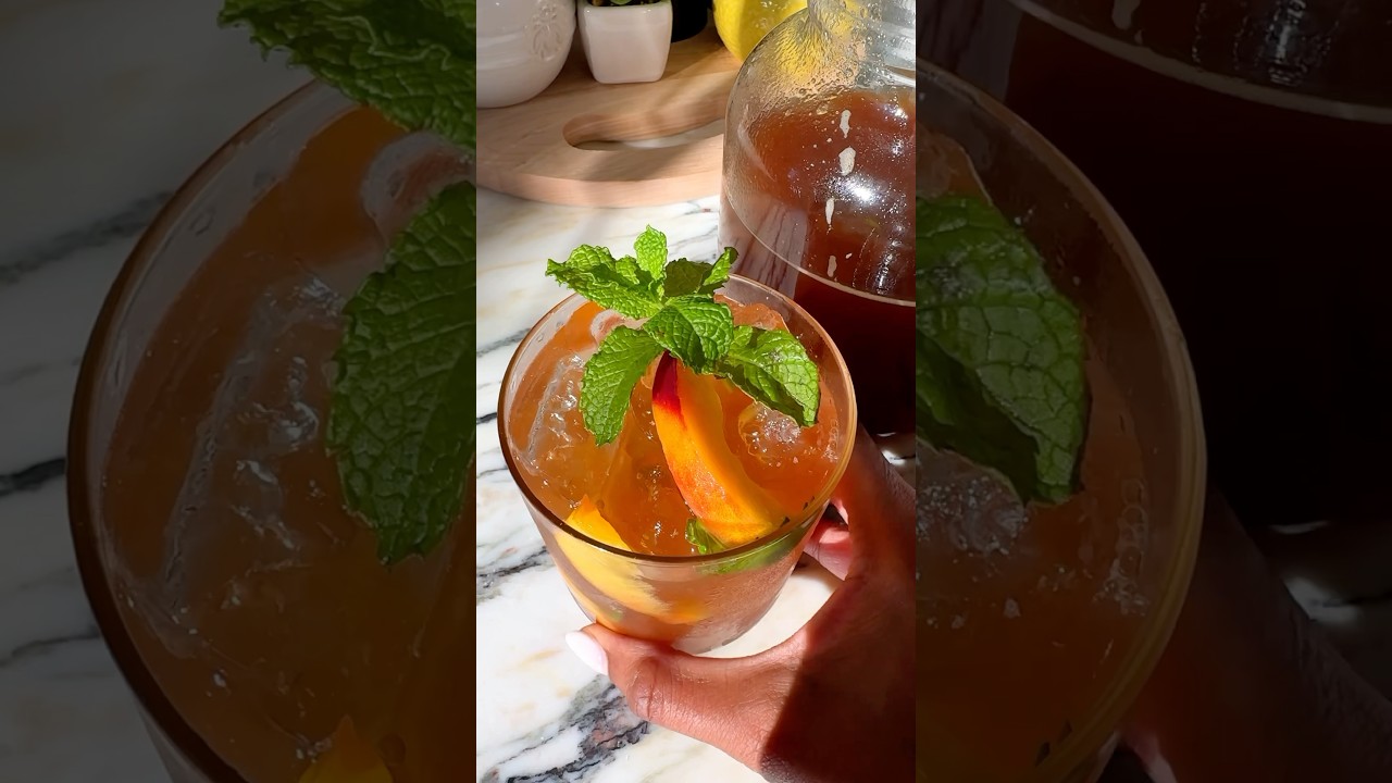 Sweet Peach Tea at Grandbaby-Cakes.com #sweettea #peach