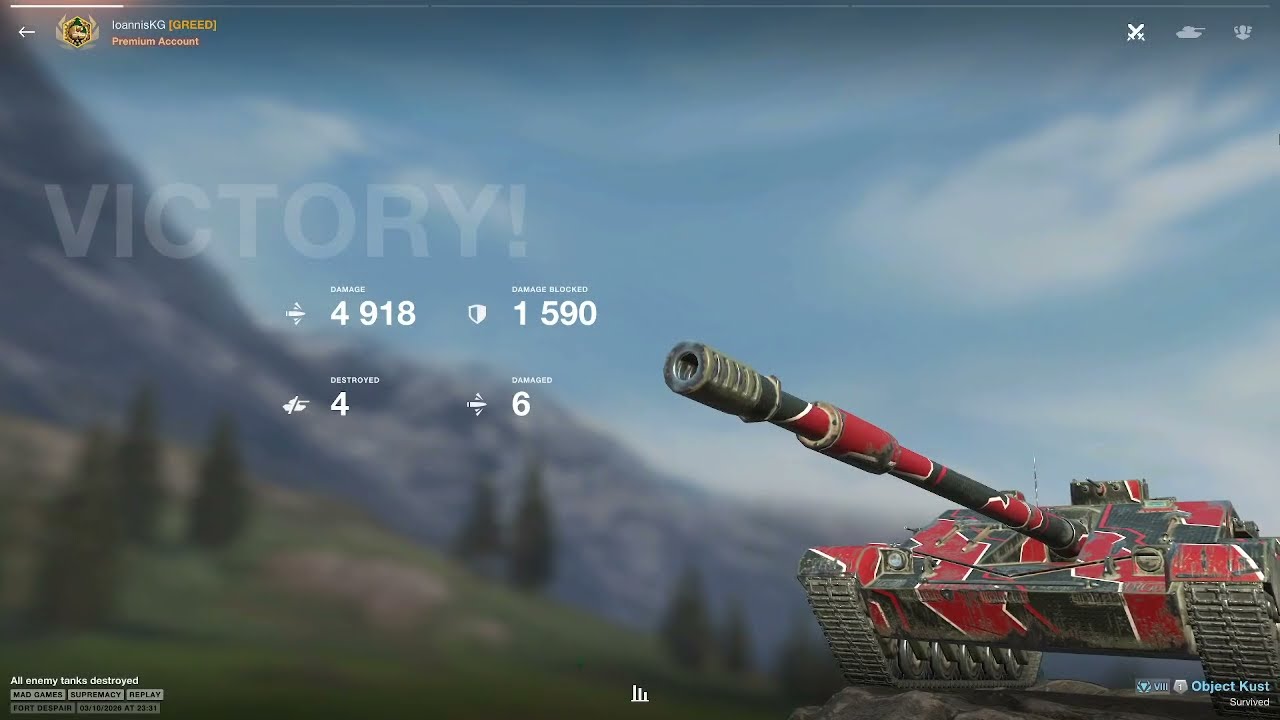 Object KUST - Mad Games - 5K damage - 4 kills - 1.6K blocked