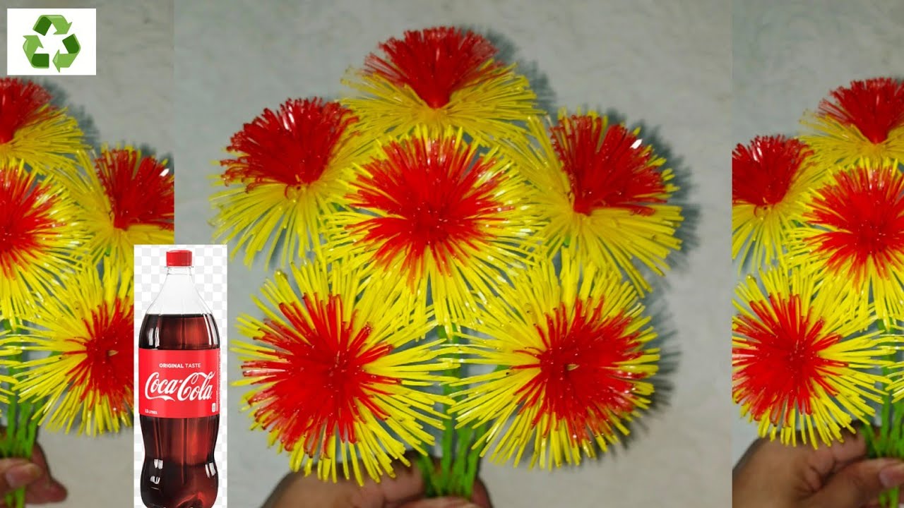 Beautiful DIY flowers from Soda Plastic Bottles | No Glue needed | Best Out of Waste craft
