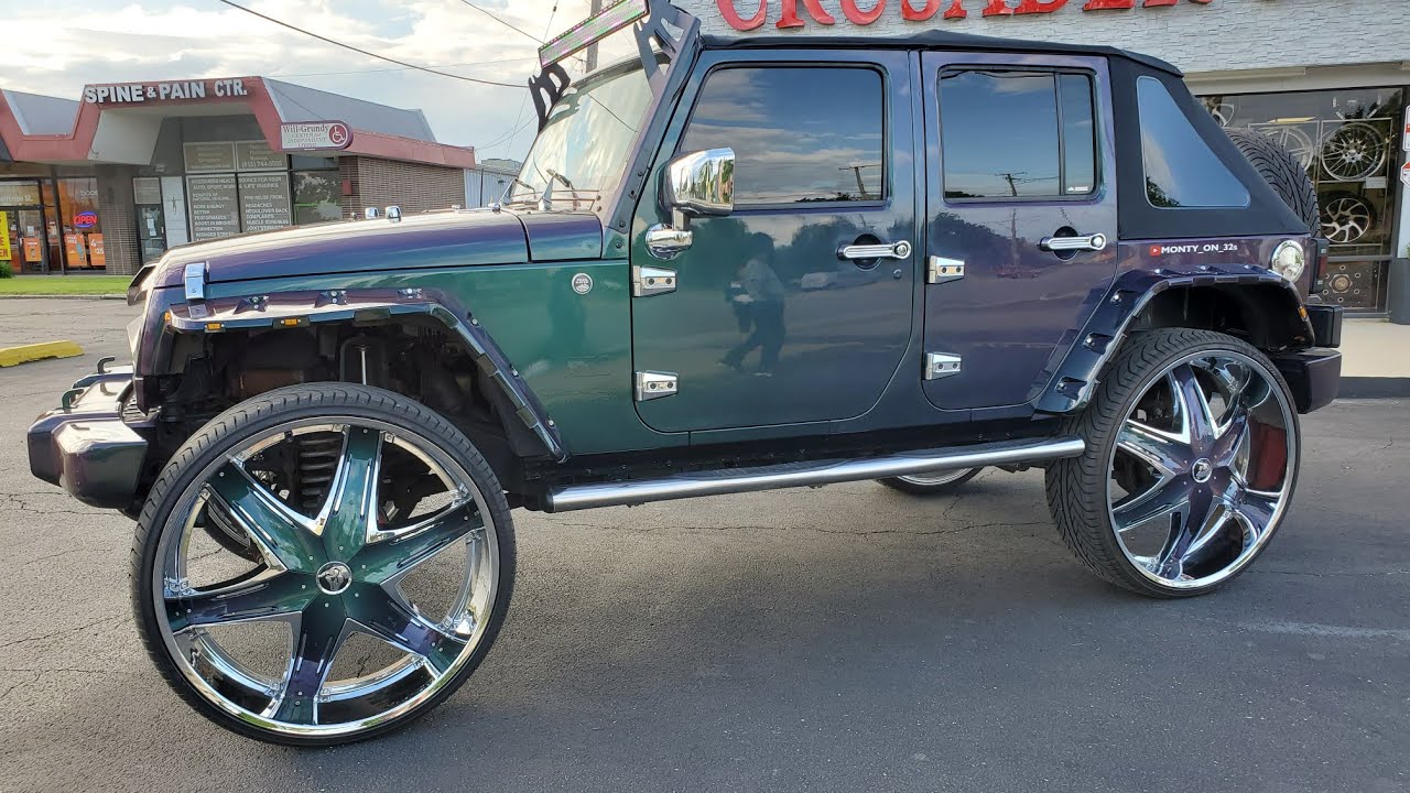 MONTY OUTRAGEOUS PAINTED JEEP ON 32S HE CALLED OUT CJ SO COOL JEEP AGAIN 🤦‍♂️