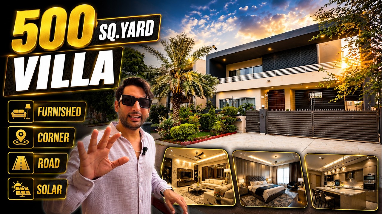 Bahria Paradise 500 Sq. Yard Villa | Furnished | Corner | Road Facing | Solar System