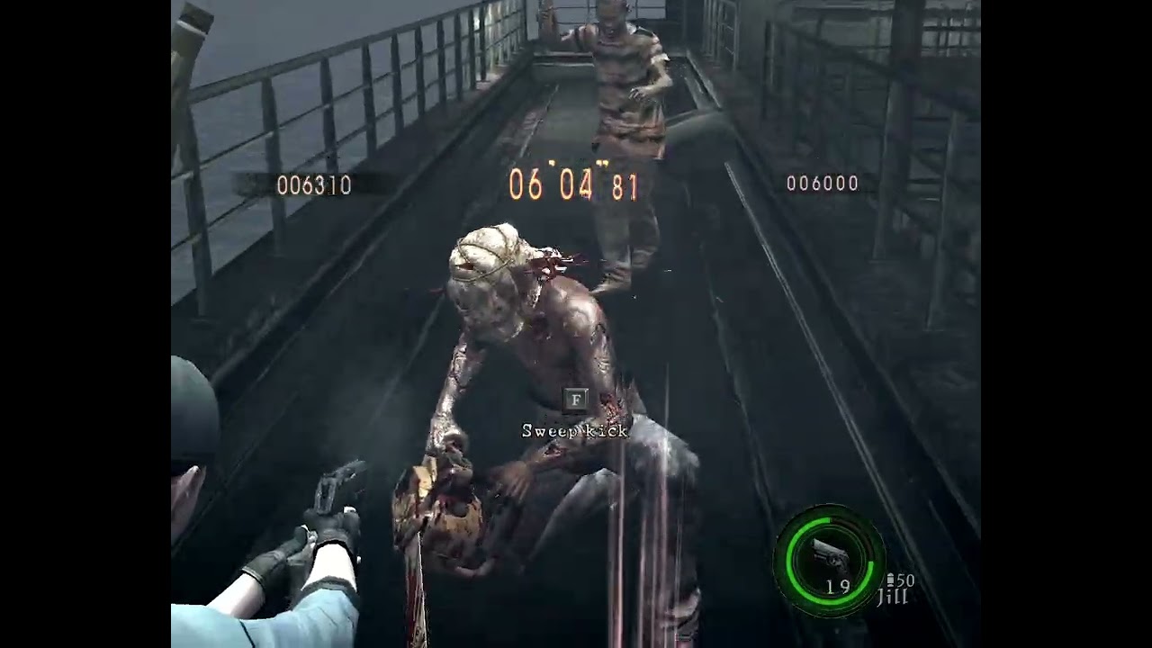RE5 - The Mercenaries - Jill (BSAA) - SS Rank - Ship Deck