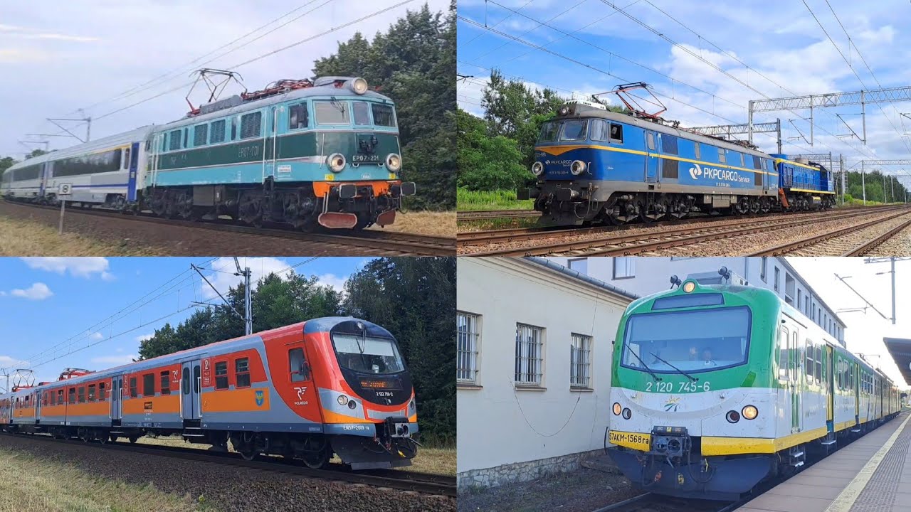 Pociągi w Lublińcu (1). Lipiec 2024