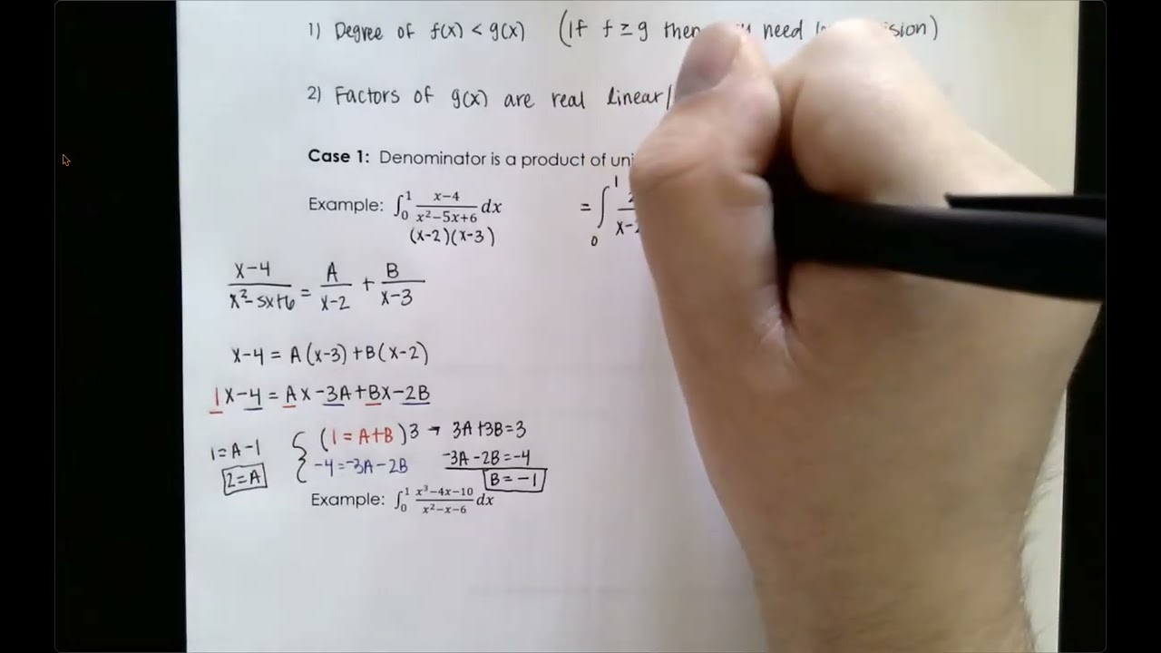 Calculus 2: Integration with Partial Fractions (Part 1)