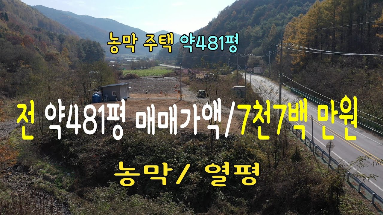 손가락으로 별을 만질 수 있는 곳, 육백마지기, 청옥산,/ 성마령 고갯 길/ 문희마을 송어회/ 동강 할미꽃/ 토지, 약 481평/ 농막, 매매가액 7천7백만원,