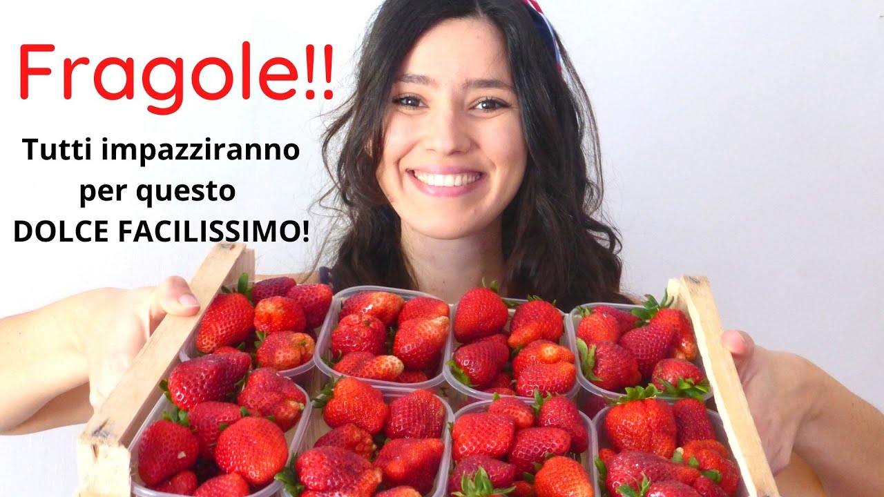 FRAGOLE! TUTTI  IMPAZZIRANNO PER QUESTO DOLCE  Facilissimo fresco veloce! - RICETTA DI GABRI