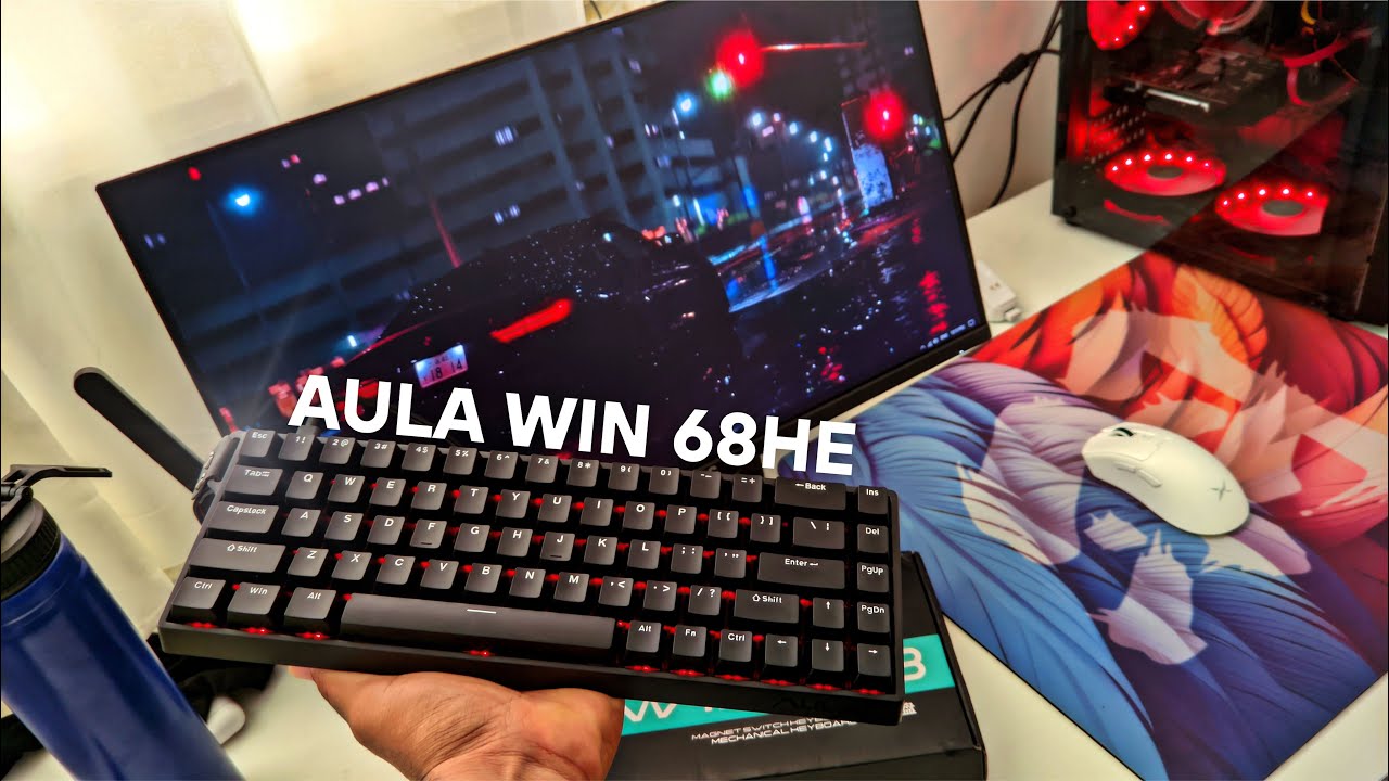 O Melhor Teclado Magnetico Do Aliexpress!! AULA WIN 68HE