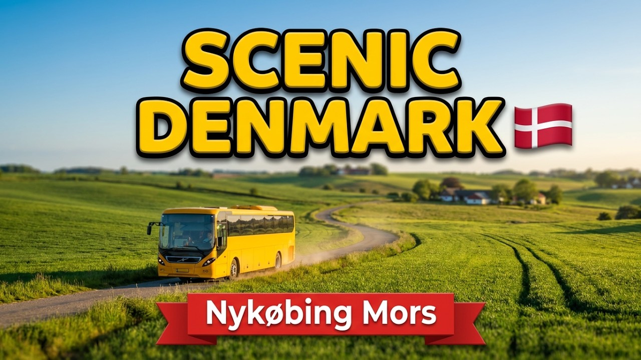Relaxing Scenic Bus Ride Through Nykøbing Mors & Mors Island, Denmark | Danish Countryside Views 🇩🇰