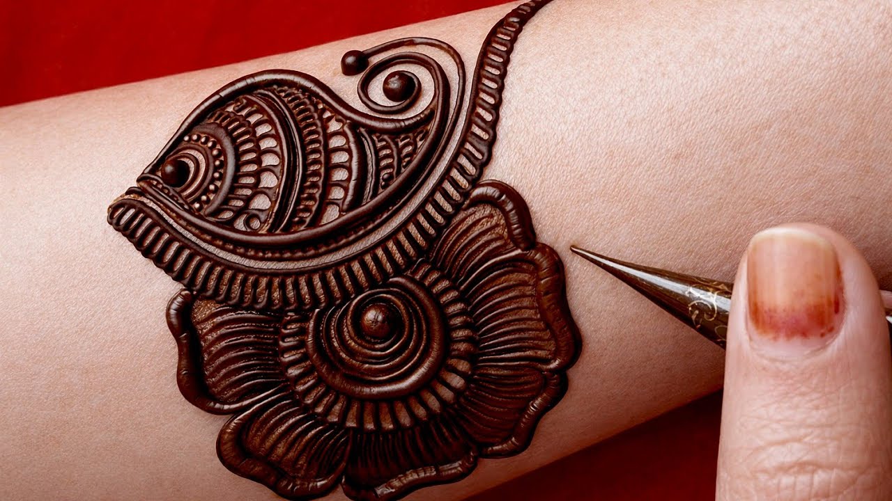 Arabic Mehndi Design simple For Beginners ||Bail Mehndi Design  ||Simple Mehndi Design Back Hand 