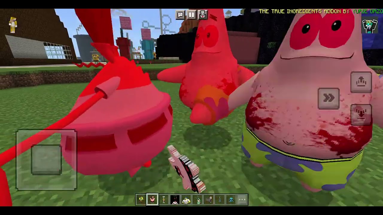 Реалистичный 3D-аддон SpongeBob с демонстрацией крови