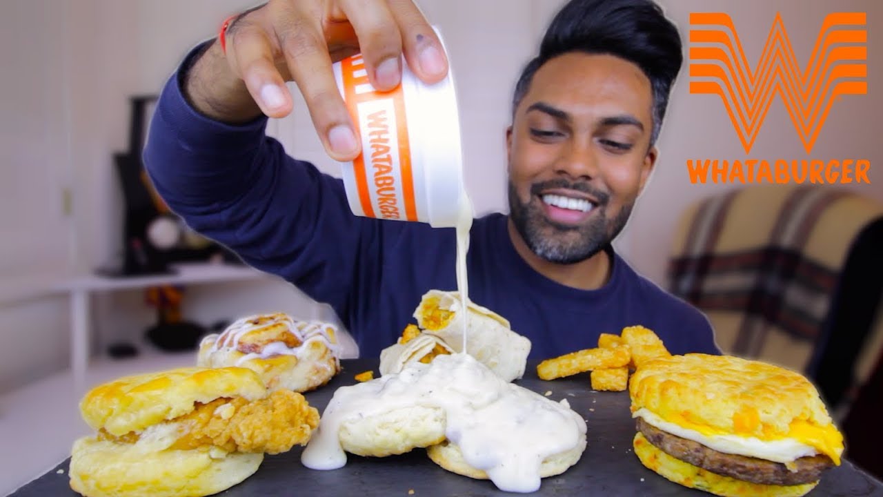 WHATABURGER BREAKFAST | MUKBANG
