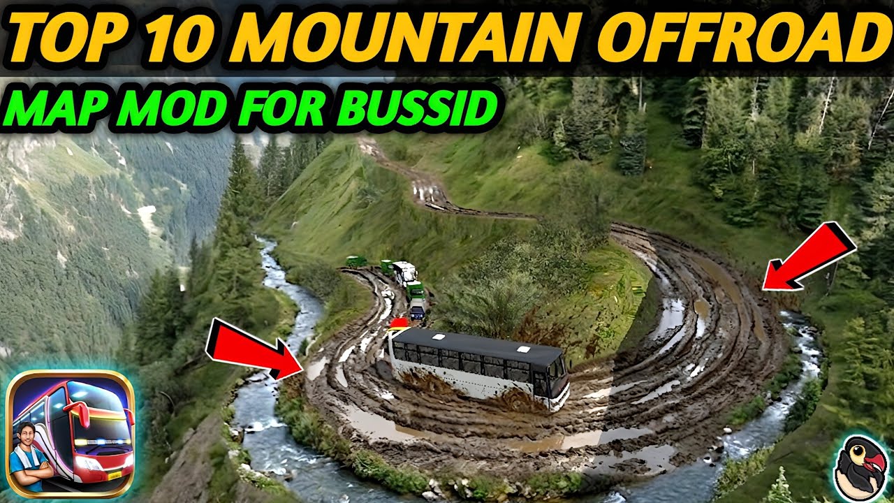 СКАЧАТЬ! 🔥 Топ-10 модов для внедорожных горных маршрутов в Bus Simulator Indonesia | Bussid Mod M...