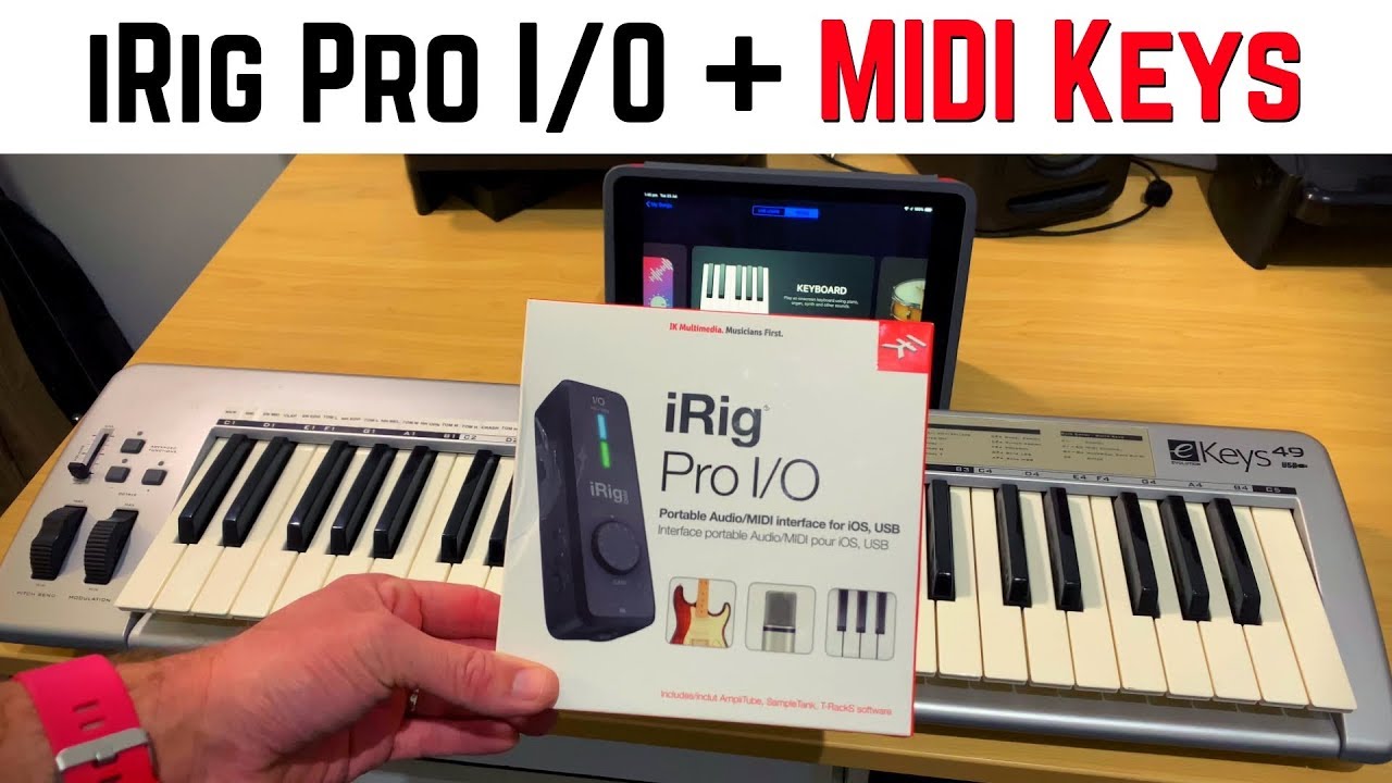 iRig Pro I/O — подключение MIDI-клавиатуры к iPad/iPhone (GarageBand)
