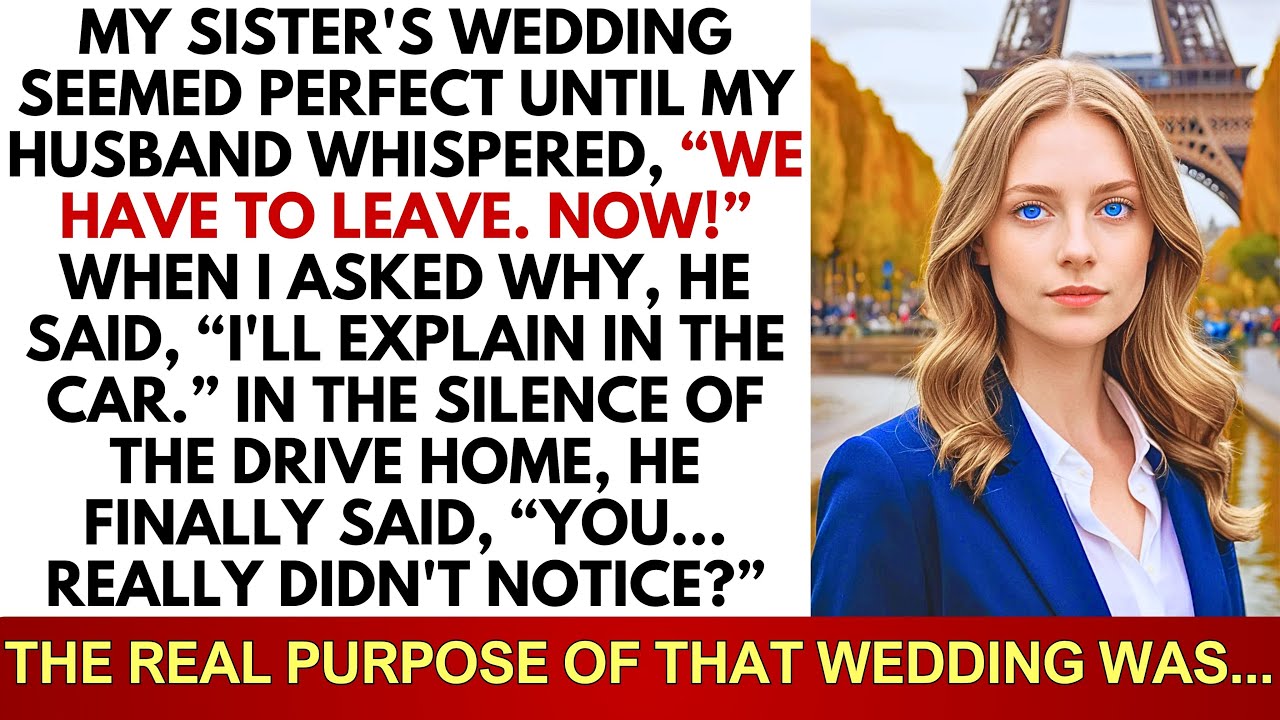 My Husband Told Me to Leave My Sister’s Wedding—Then Revealed the Real Reason