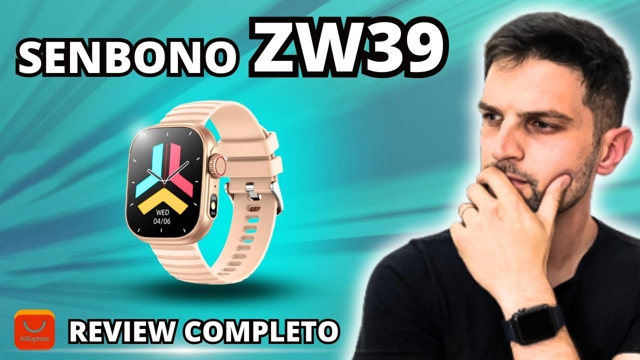 CHEGOU SEM TAXA! SMARTWATCH BOM E BARATO DA CHINA SENBONO ZW39 | POR APENAS R$ 50,00