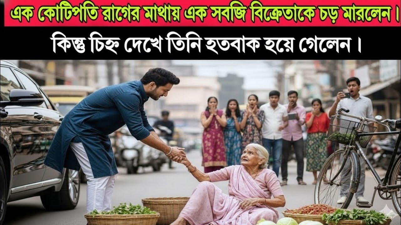 কোটিপতি সবজি বিক্রেতাকে চড় মারতে গেলেন, কিন্তু একটি চিহ্ন দেখে হতবাক হয়ে গেলেন - এটি ছিল তার...