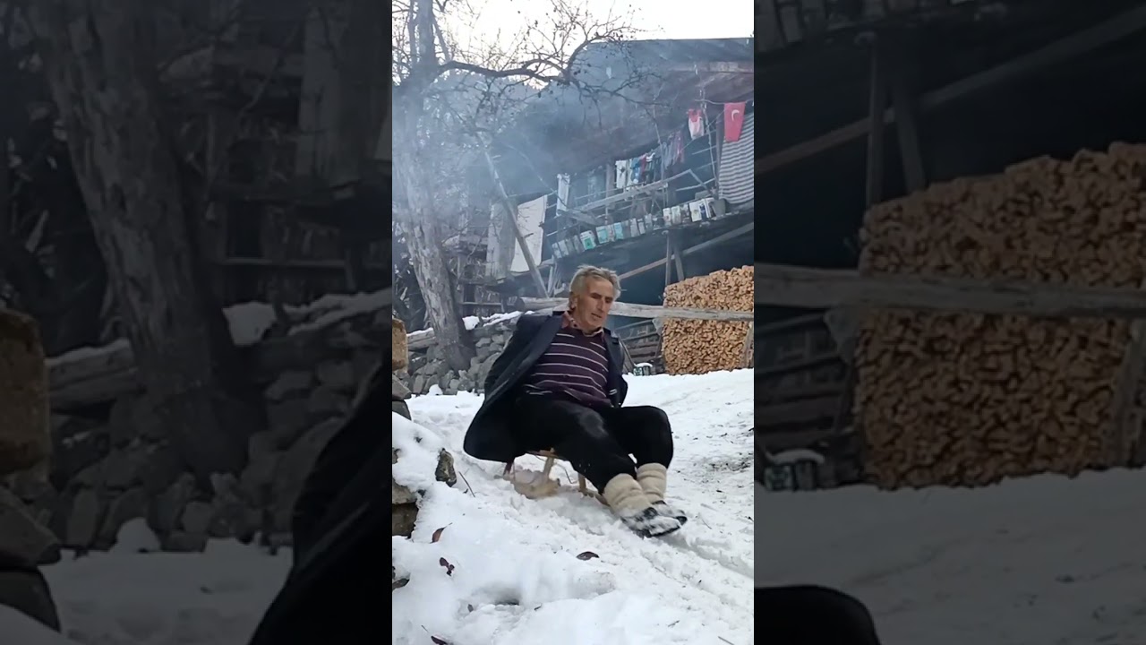 ARTVİN YANIKLI KÖYÜ'NDE 7'DEN 70'E KARDA LEKURA KEYFİ