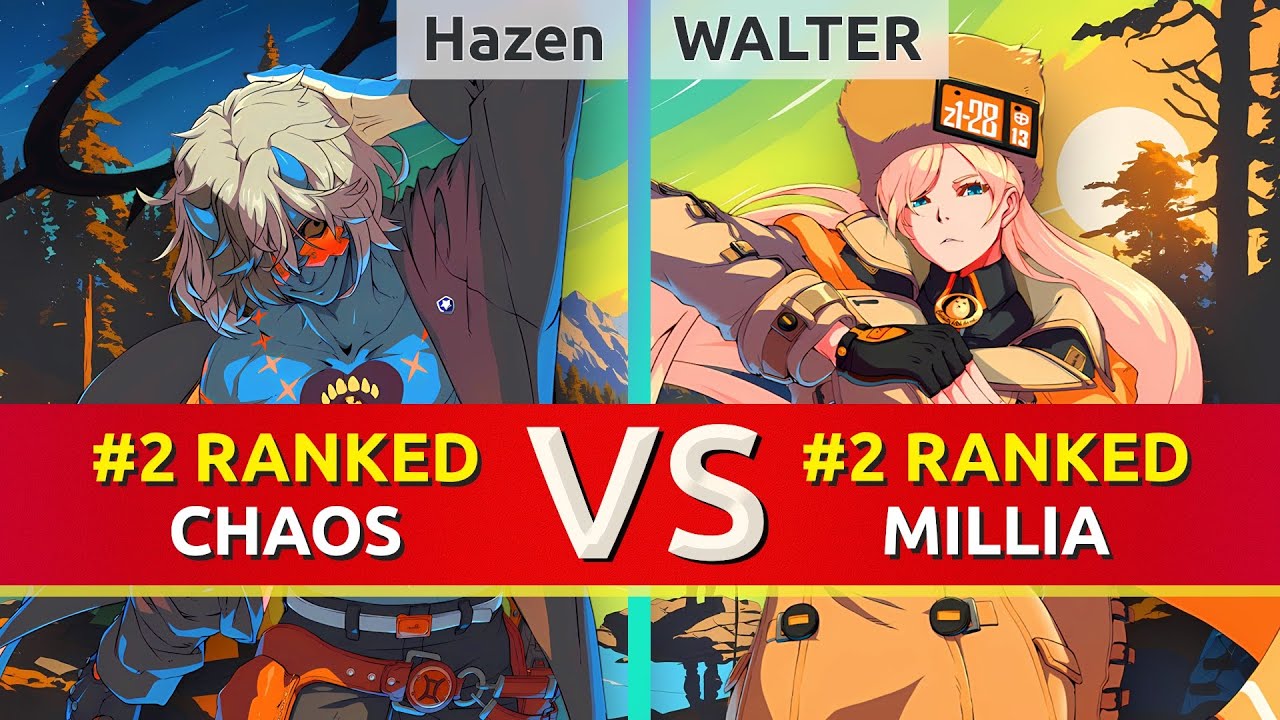 GGST ▰ Hazen (#2 Ranked Happy Chaos) vs WALTER (#2 Ranked Millia). High Level Gameplay