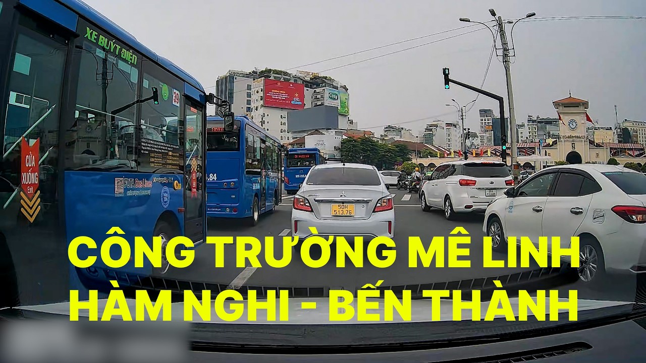 Từ Công trường Mê Linh đi Hàm Nghi tới chợ Bến Thành #GocNhinCuocSong #StreetLife #asmr #dulich #oto