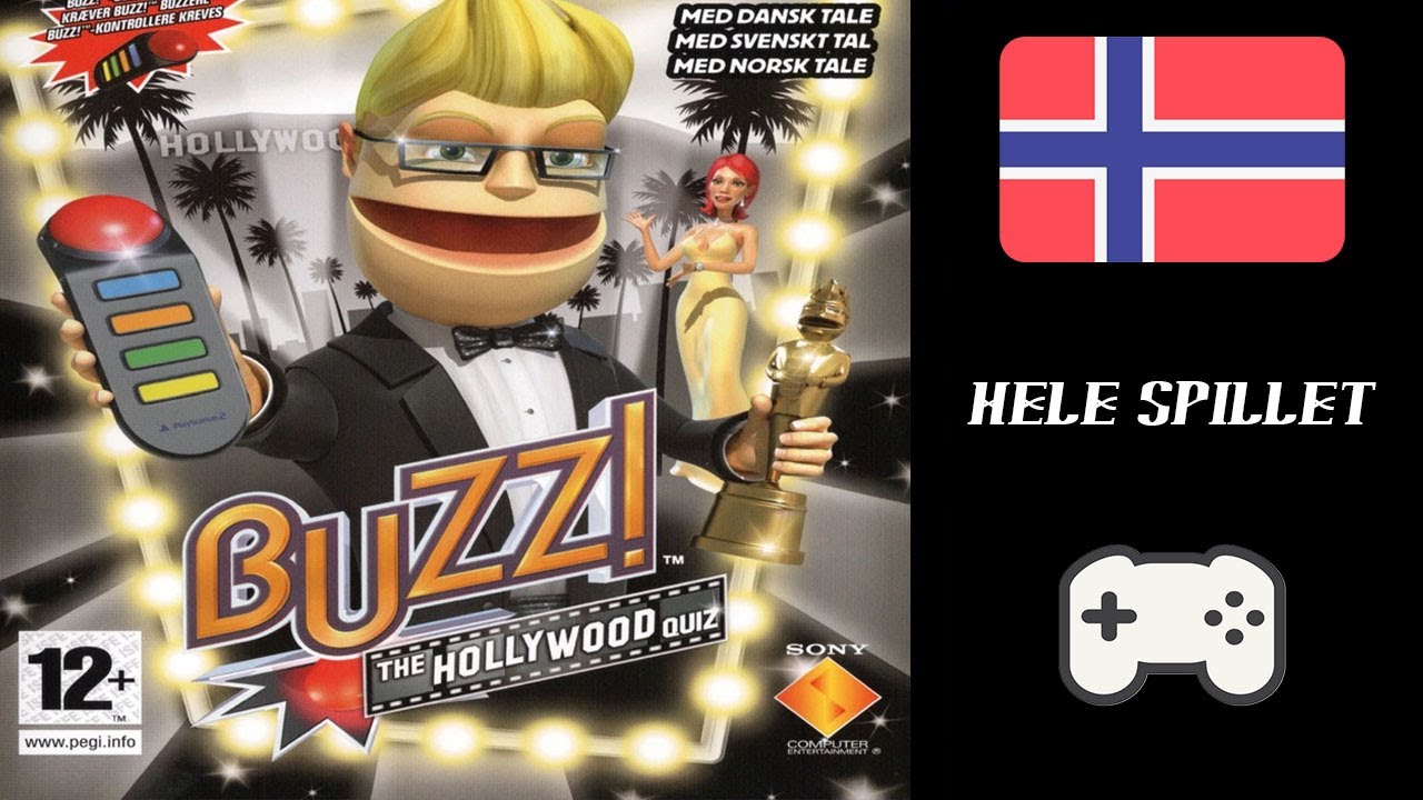 Buzz: The Hollywood Quiz (2007) - PS2 - Norsk tale