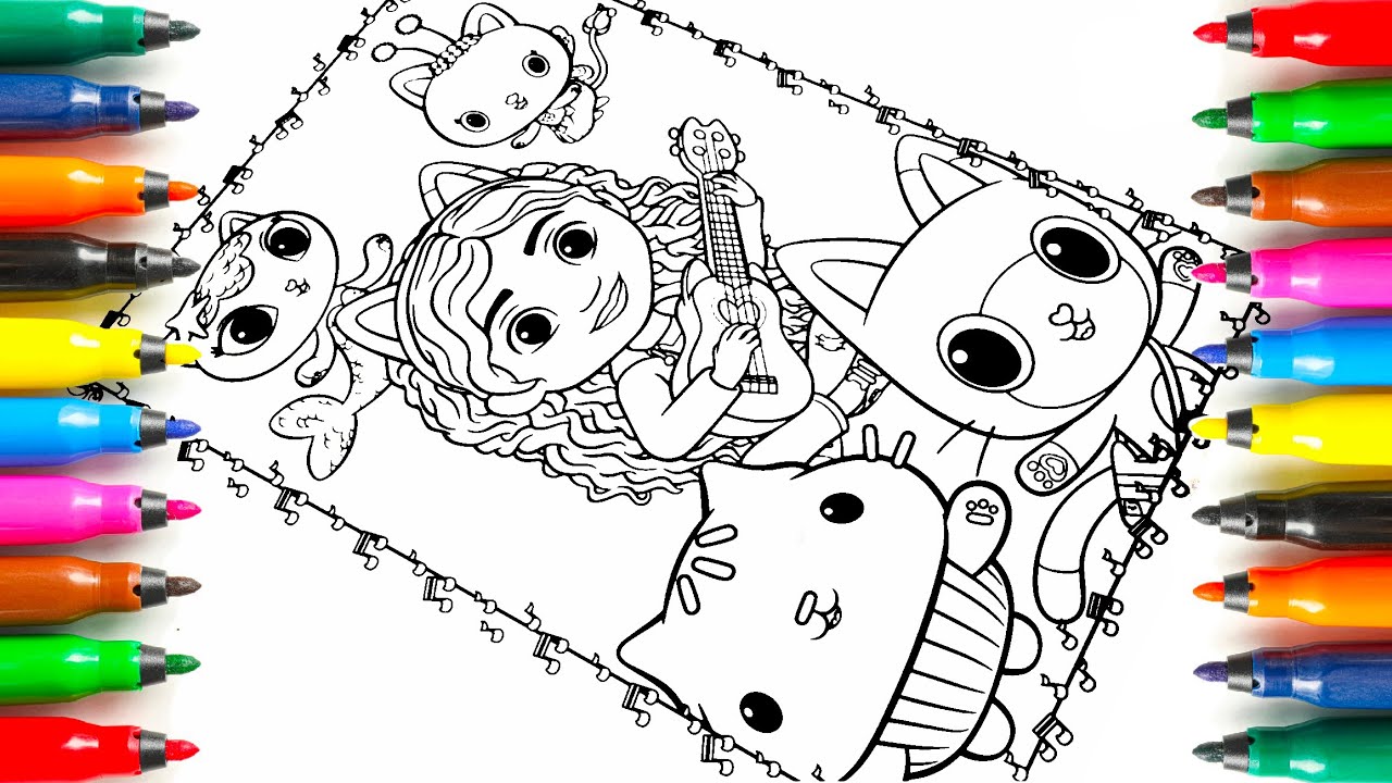 Coloring Gabby’s Dollhouse Cats #gabbysdollhouse
