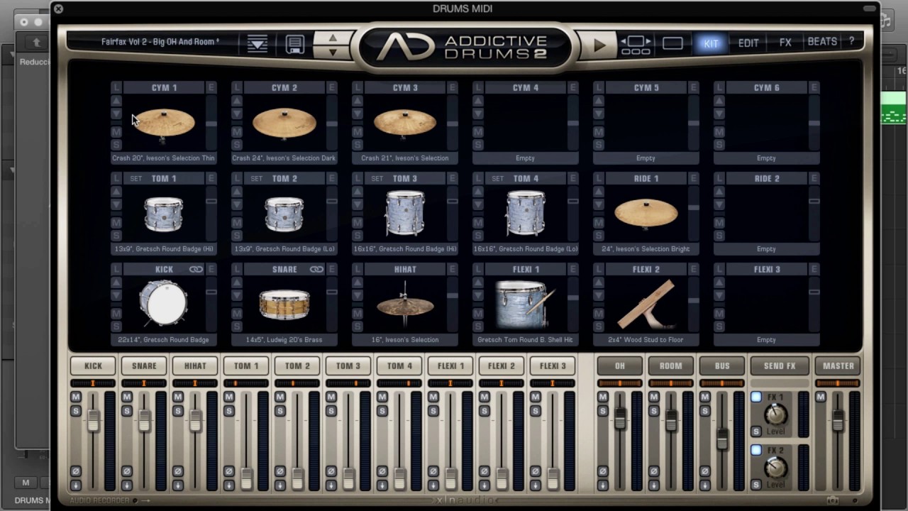Como llevar tu bateria MIDI a Audio con el Addictive Drums 2