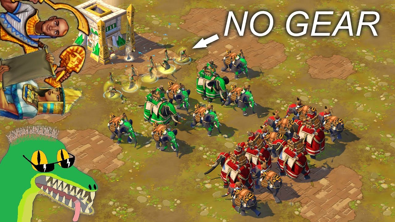 Beating 5star Leg With Gearless Unit - Egyptians - Age of Empires Online Project Celeste