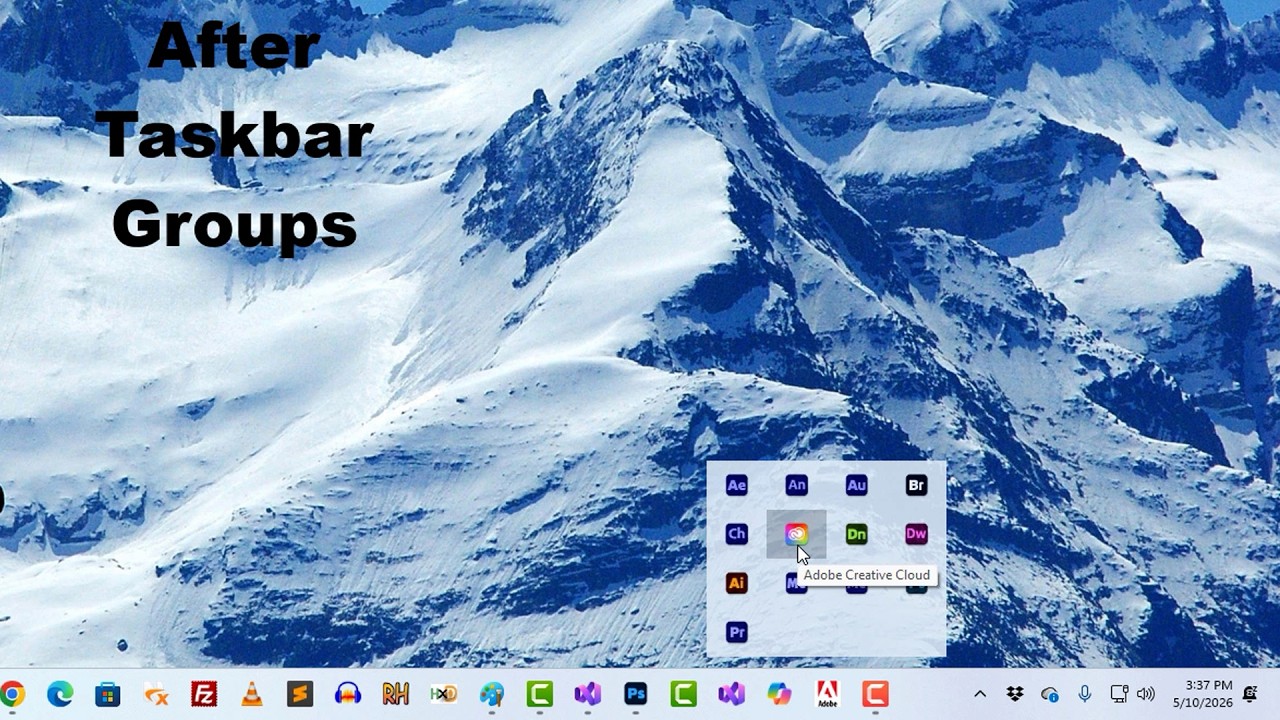 Taskbar Groups for Windows 11 &ndash; Clean Up a Cluttered Taskbar