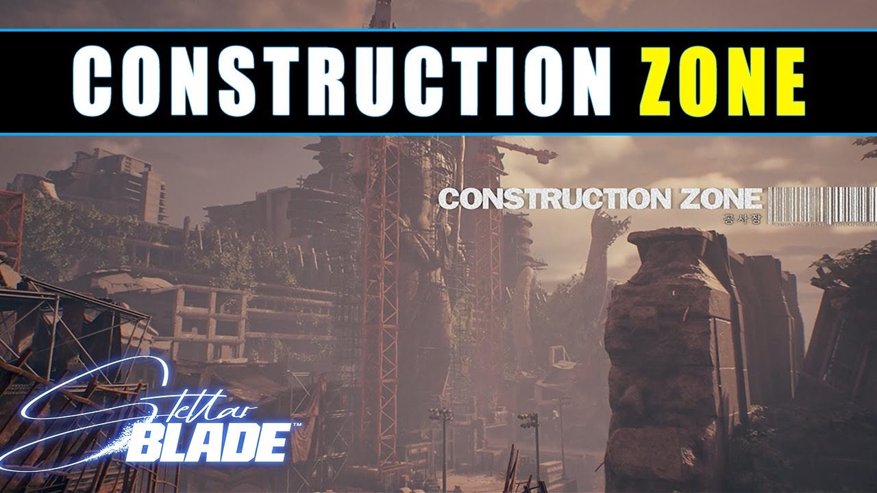 Stellar Blade Construction Zone walkthrough guide - Contruction Zone crane key card locations