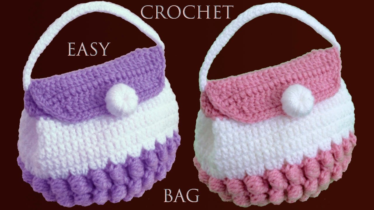 Bolso fácil tejido a crochet paso a paso Punto 3D a ganchillo para principiantes