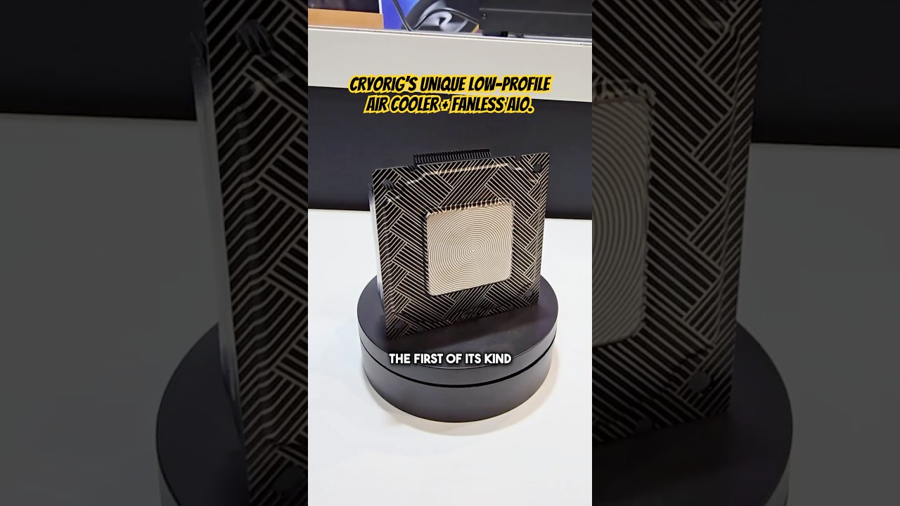 Unique Low-Profile Air Cooler + Fanless AIO. These and more from CRYORIG at #COMPUTEX2025 #shorts