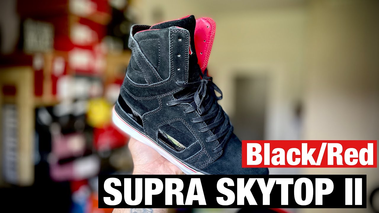 Supra Skytop II Black/Red Review & On Feet Look!