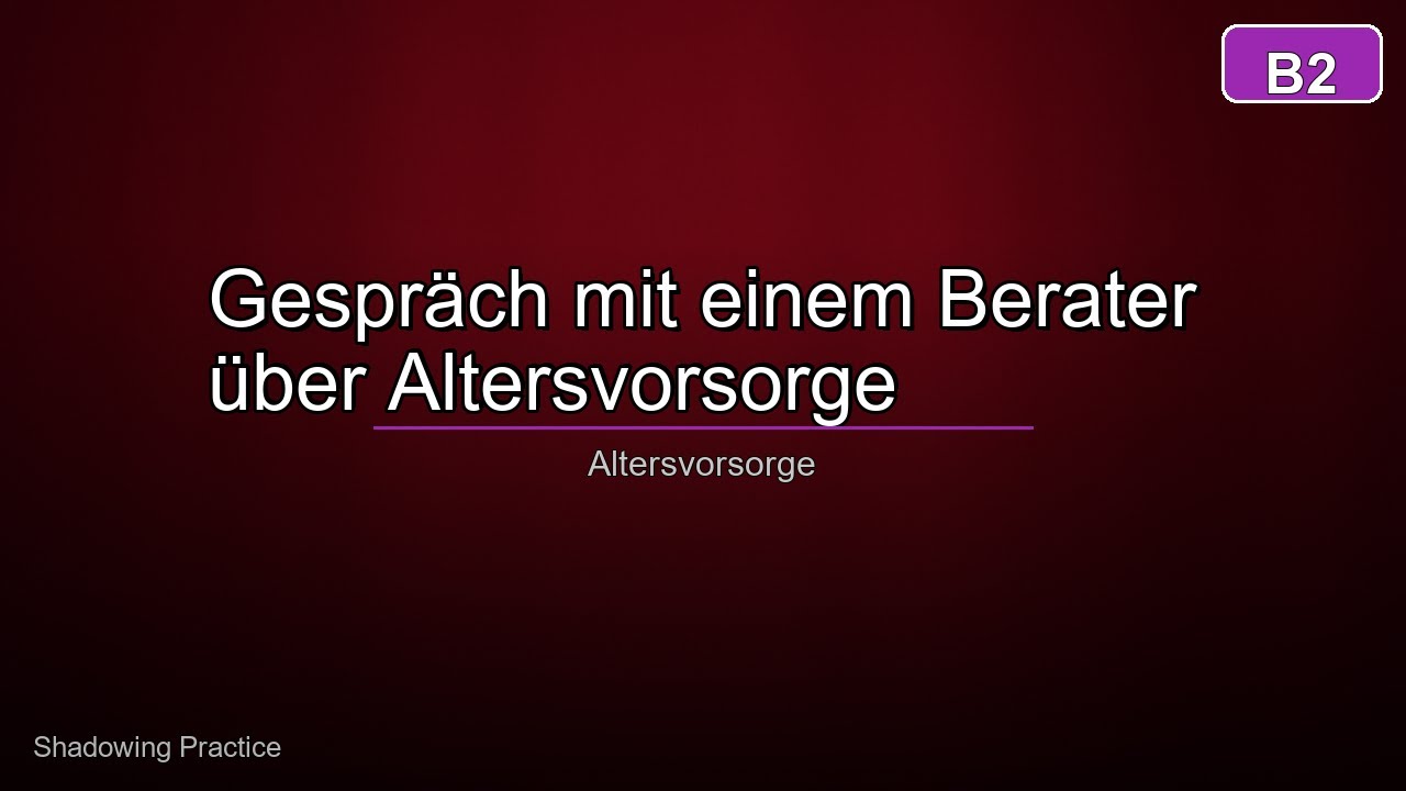 Gespräch mit einem Berater über Altersvorsorge