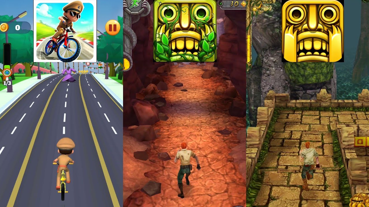 Little Singham Cycle Race 🆚 Temple Run 2 🆚 Temple Run  New Update