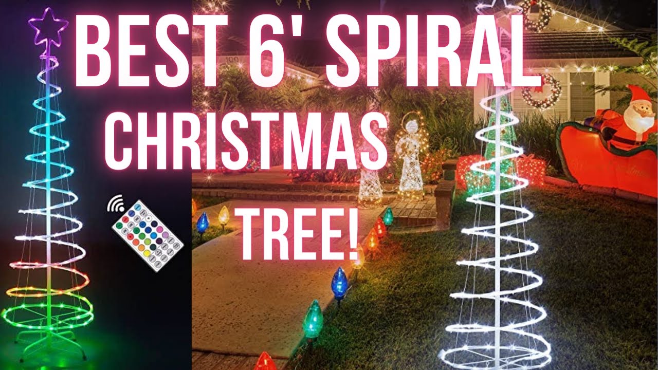 Pre Lit 6' Spiral Indoor Outdoor LED Christmas Tree