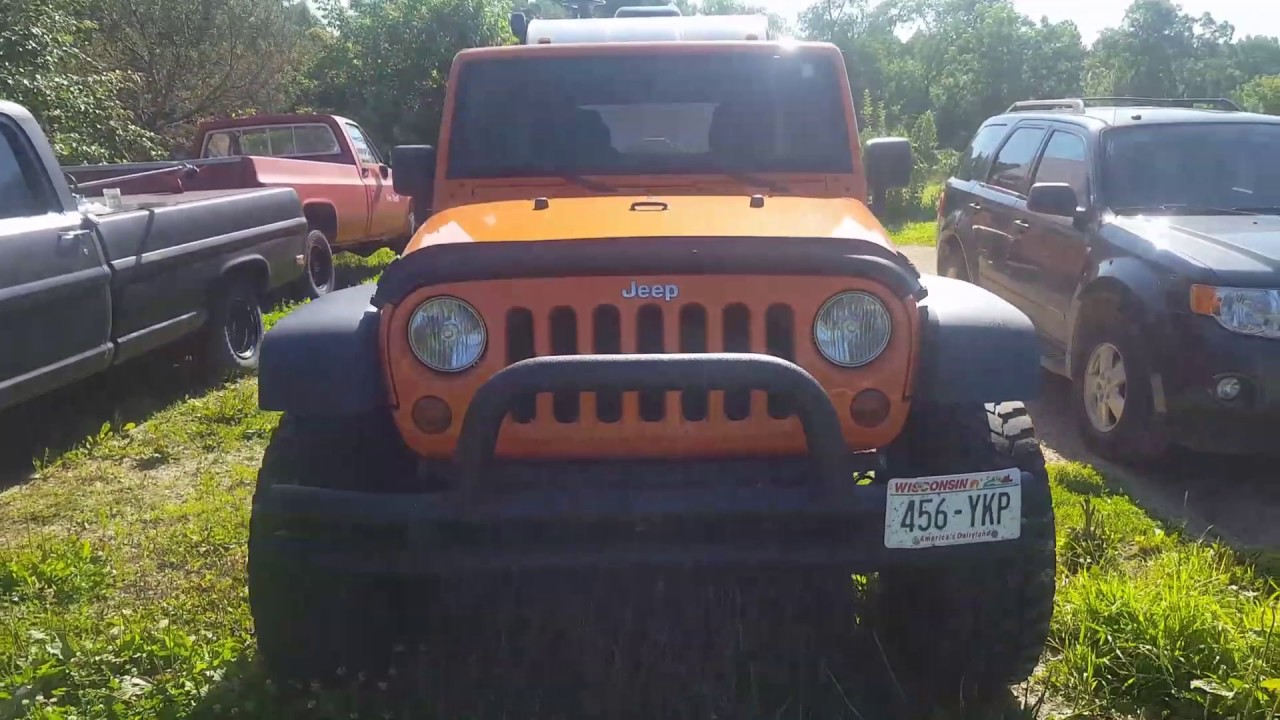 2012 Jeep Wrangler JK towing setup for Winnebago Winnie Drop