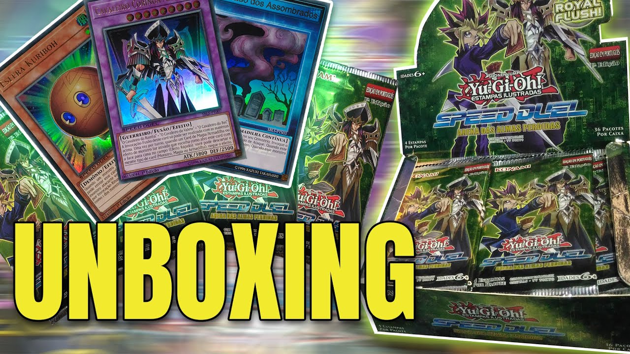VEIO AS MELHORES CARTAS? Booster Box Arena das Almas Perdidas Speed Duel | Unboxing Yu-Gi-Oh!