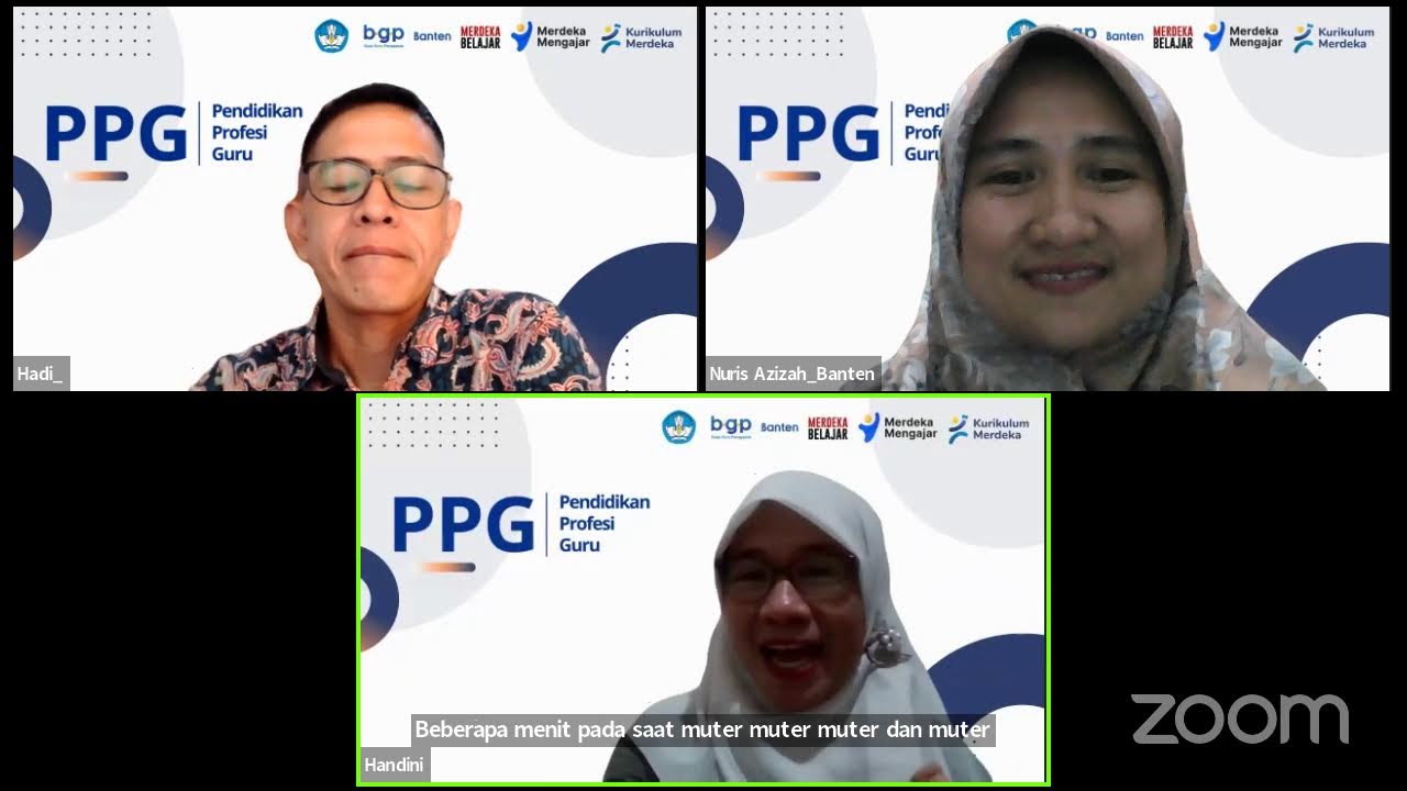 Sosialisasi Verval PPG BGP Banten's Zoom Meeting