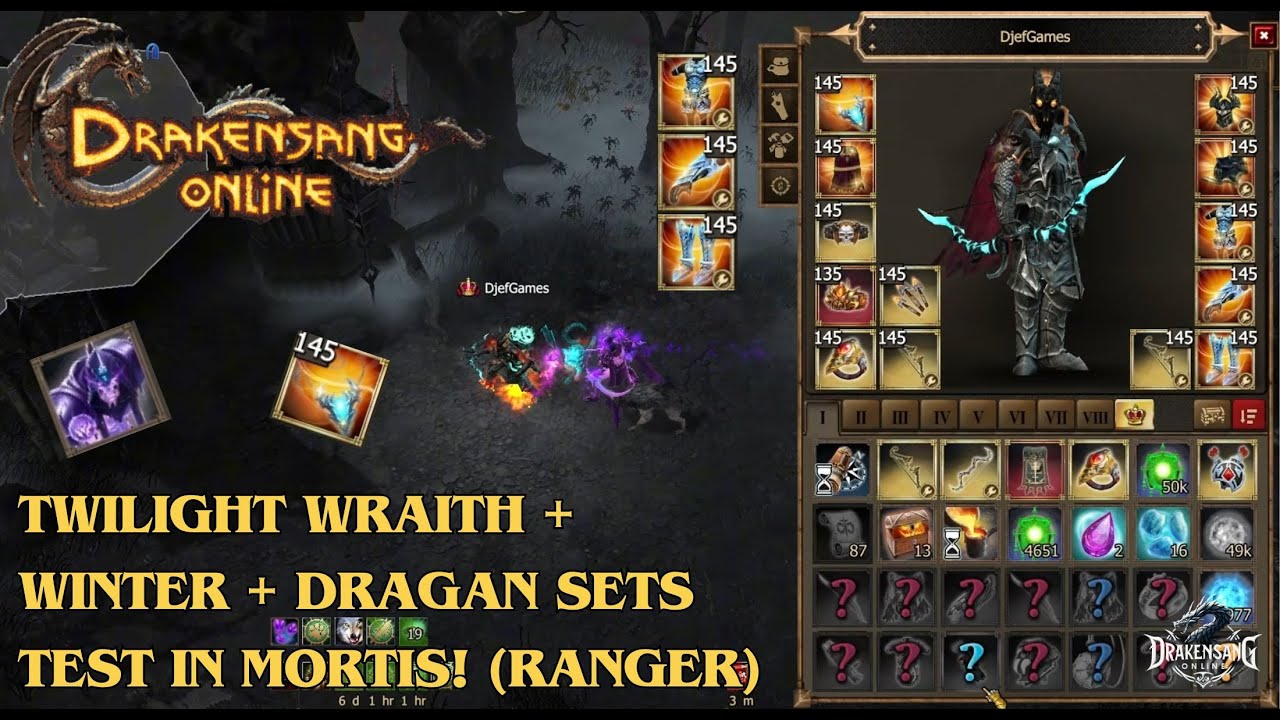 Drakensang Online &ndash; Twilight Wraith + Winter + Dragan Sets TEST in Mortis! (Ranger DSO)