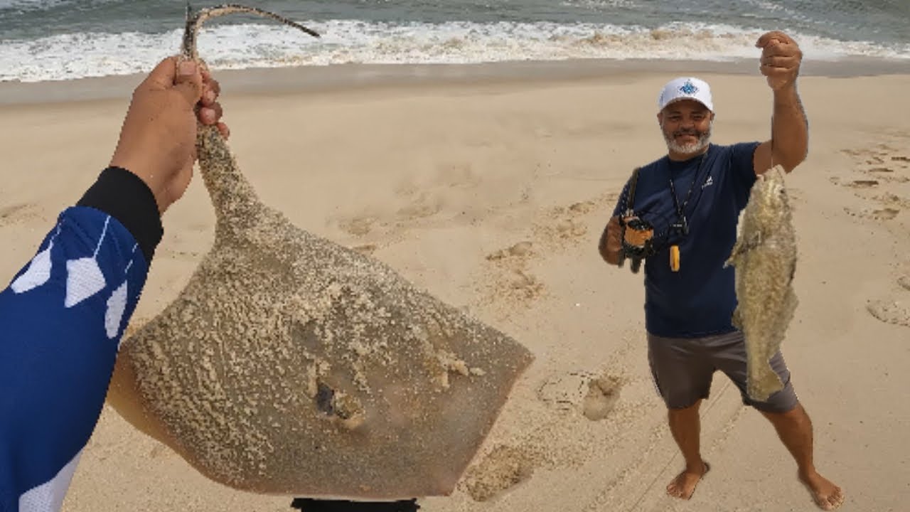 IMPRESSIONANTE A VARIEDADE DE PEIXES USANDO ESSA TÉCNICA!! Essas ISCAS não falham na PESCA DE PRAIA.