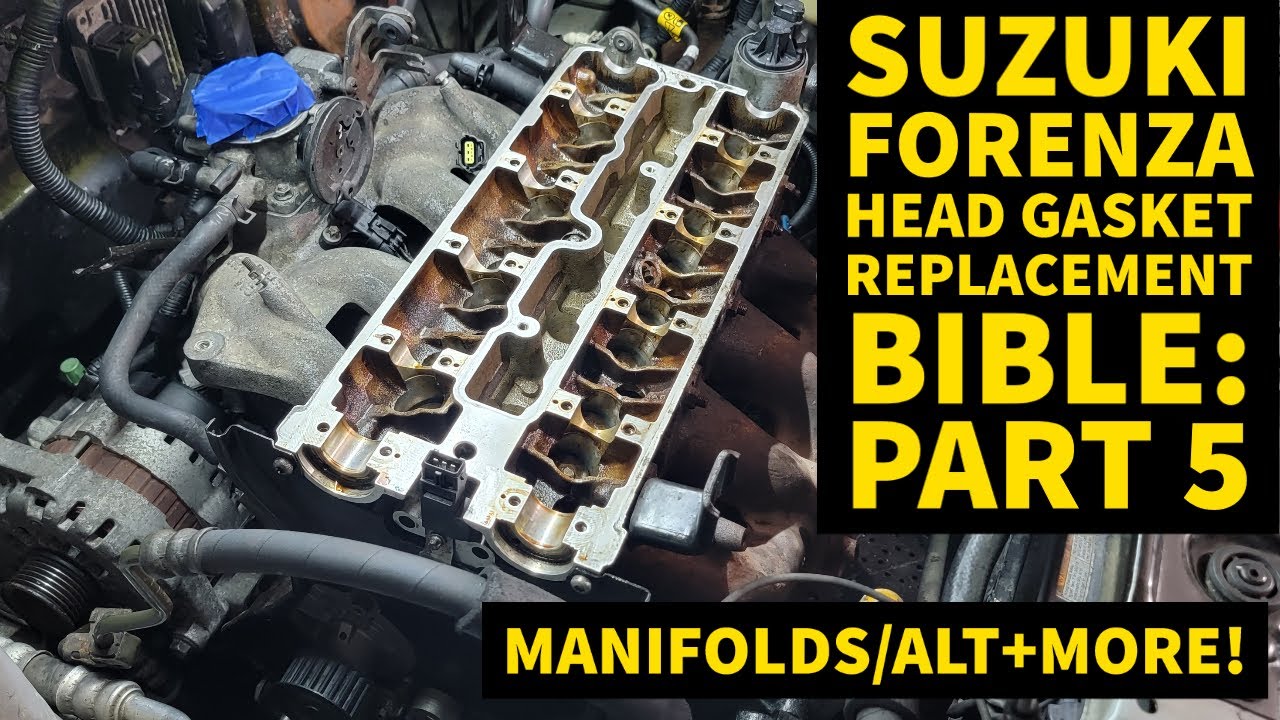 SUZUKI FORENZA HEAD GASKET REPAIR PART 5: HEAD & MANIFOLDS INSTALLED + MORE!