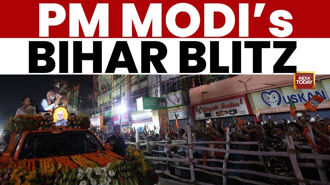 Modi's Bihar Blitz: PM Leads Mega Roadshow in Patna To Woo Voters | India Today