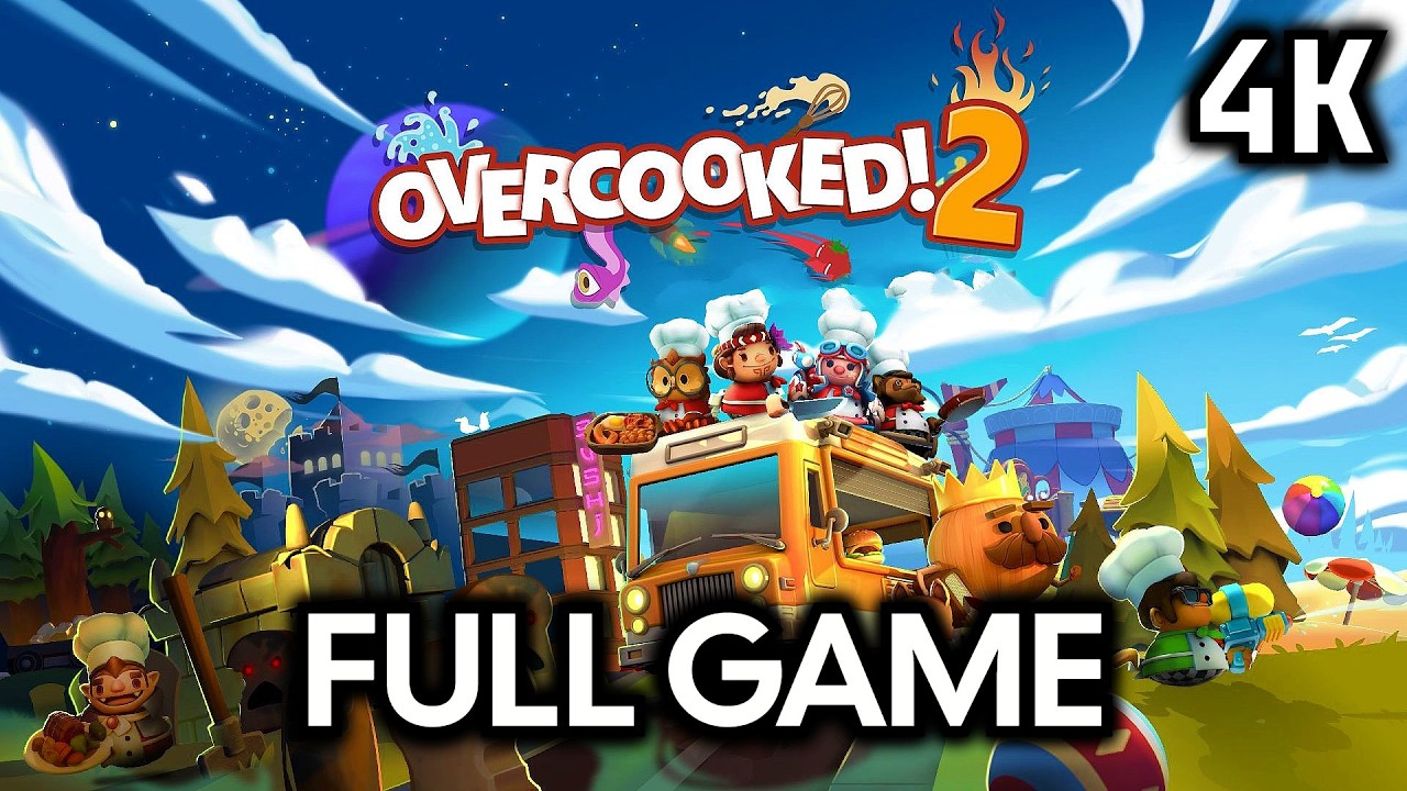 Overcooked 2 Remastered┆Full Walkthrough┆No Commentary┆4K60FPS