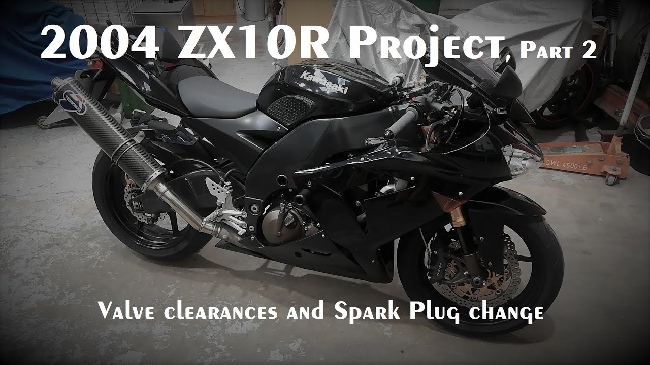 2004 zx10r Project Part 2. Letting the good times roll. Valve Clearance Check and spark plug change