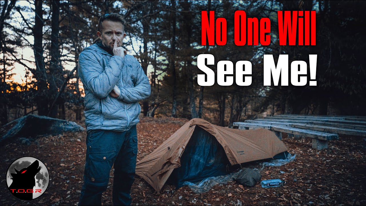 Stealth Camping in a Campground - No One Will See Me! - Attacked in the Night by Wind and Ticks
