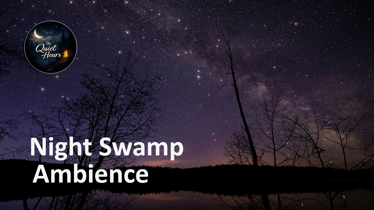 Starry Night Swamp Ambience 8 Hours | Cicadas & Frog Sounds for Deep Sleep (No Music)