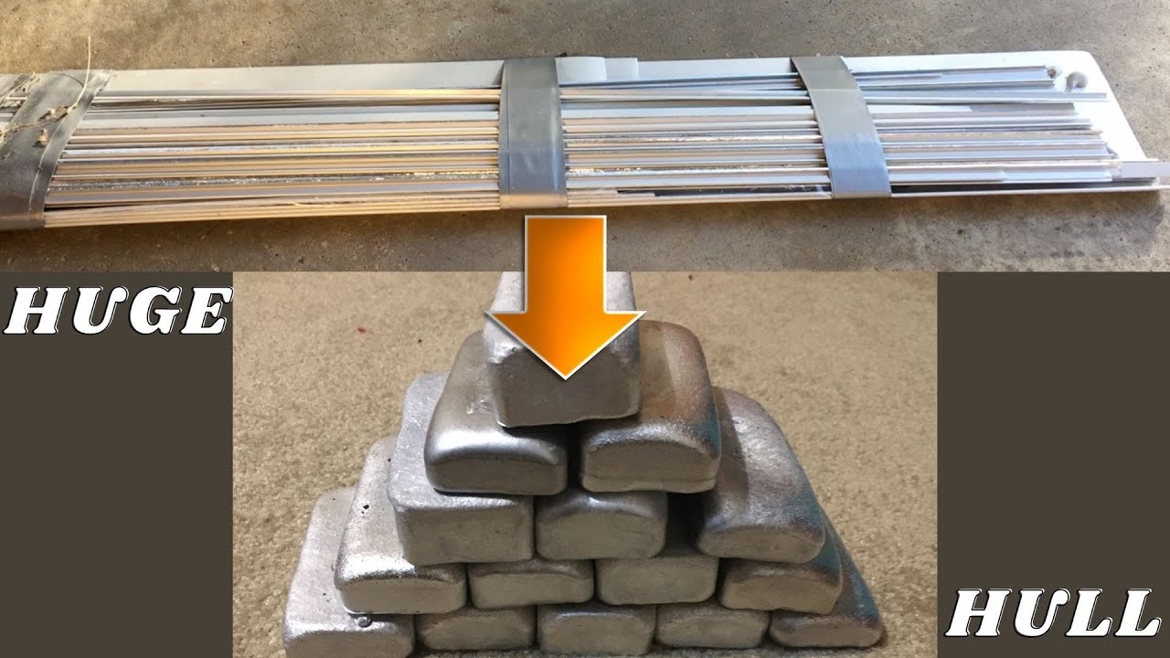 Large Scrap Aluminum Metal Melt - Metal Melt ASMR