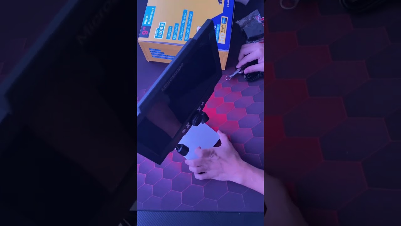 Review Microscope Digital Lcd 1-1600X 9 Inch Lcd Stand Aluminium+Lampu!!!🤗